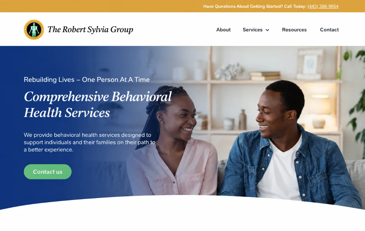 The Robert Sylvia Group website shown in a desktop browser